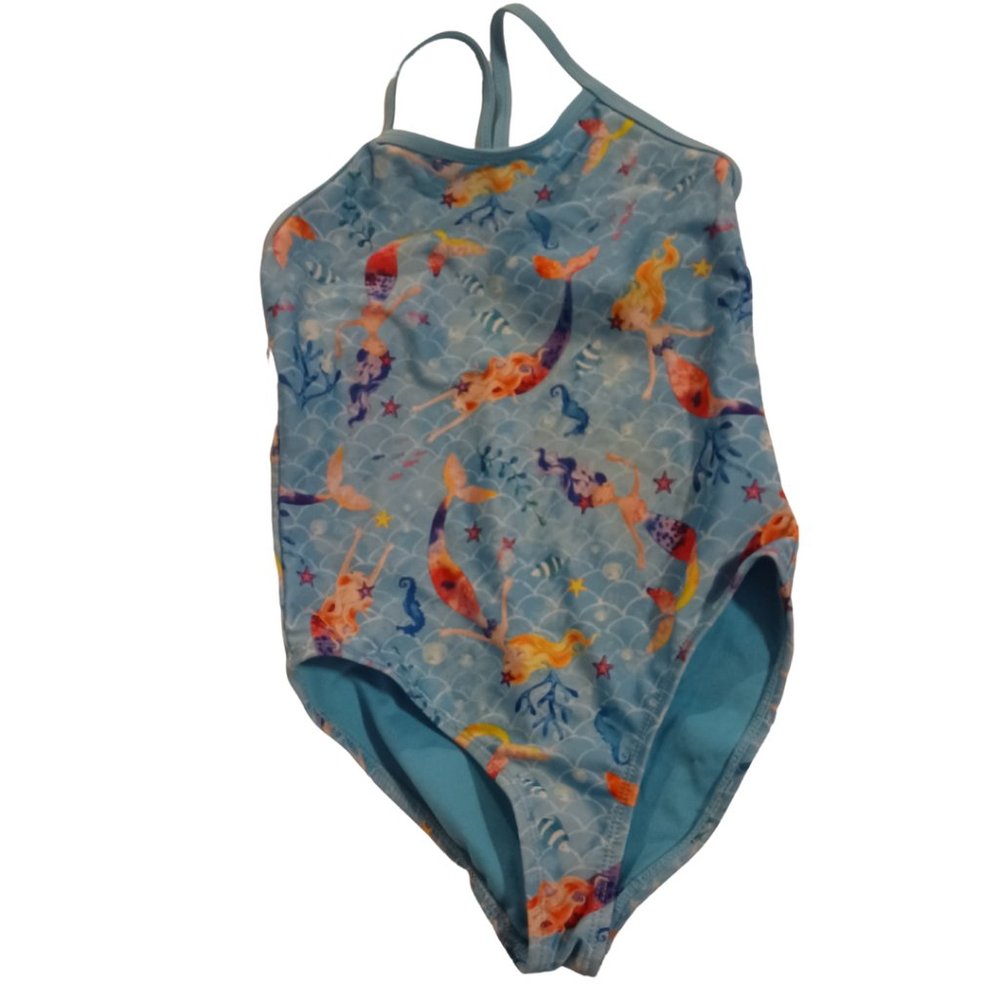 Wondernation (S) (6-6X) blue mermaid swimsuit